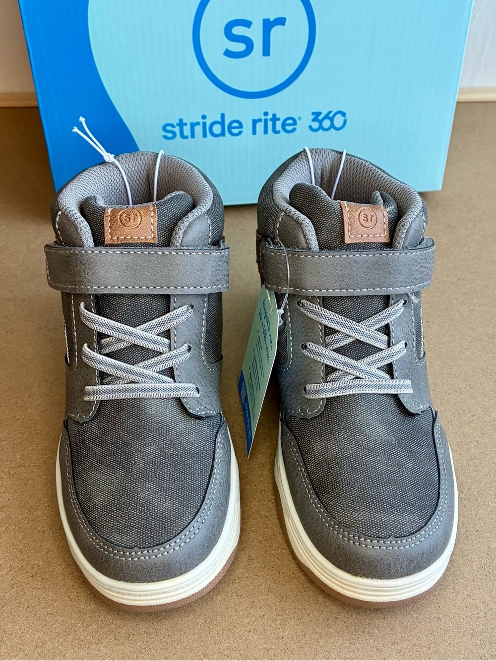 Stride Rite 360 Gray High-Top Sneakers Boys 12